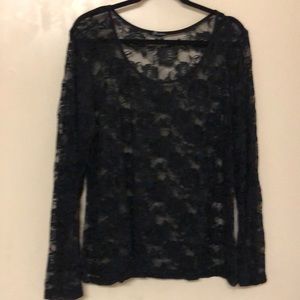 Black lace shirt